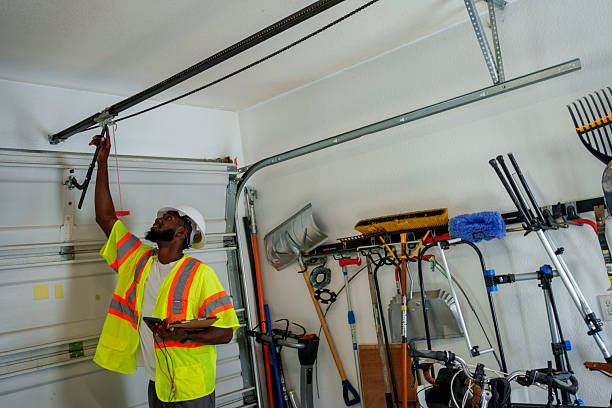 Professional Garage Door Panel Replacement technician working in Rushville, IL